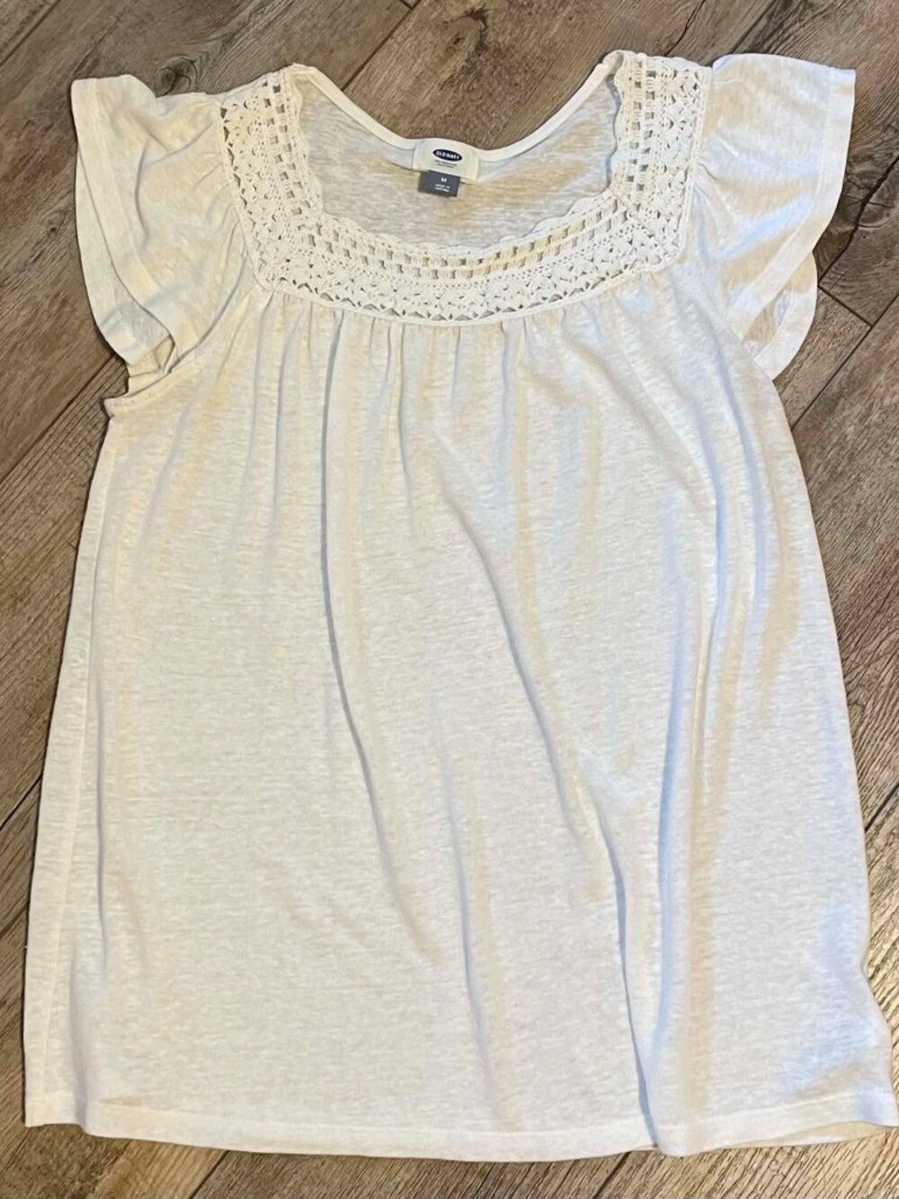 OLD NAVY Women’s White Short Sleeve Shirt, Size M